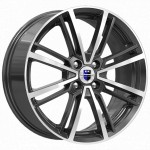 Диск K&K Эрфурт 7 x 17 5*100 Et: 40 Dia: 67,1 алмаз чёрный