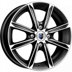 Диск K&K Флэш 5x14 4*100 Et:43 Dia:60,1 алмаз черный