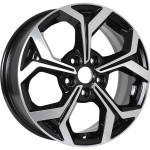 Диск KDW KD1639 6,5x16 5*114,3 Et:50 Dia:67,1 Black Front Polished