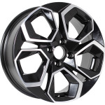 Диск KDW KD1620 6,5x16 4*100 Et:45 Dia:60,1 Black Front Polished