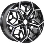 Диск KDW KD1710 7x17 5*114,3 Et:50 Dia:67,1 Black Front Polished
